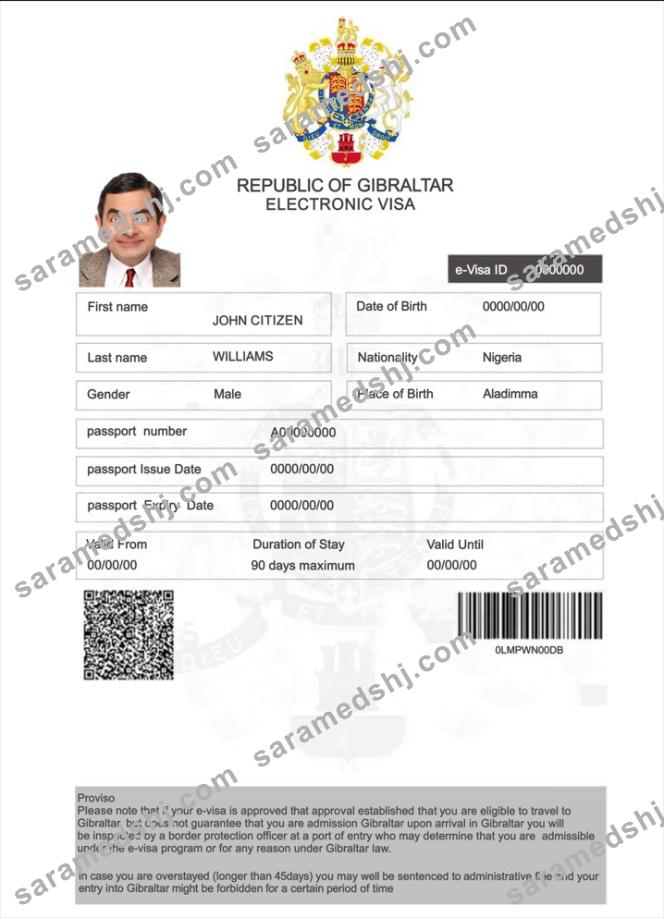 Gibraltar electronic visa